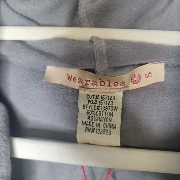 XCVI Wearables Women's Small Shirt Top Poncho Cowl Neck Gray White Tie Dye - Picture 3 of 5